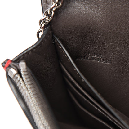 Loewe Grained Calfskin Chain Wallet Burnt Red 6 of 10