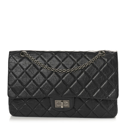Chanel Aged Calfskin Quilted 2.55 Reissue 227 Flap Navy Blue 1 of 10
