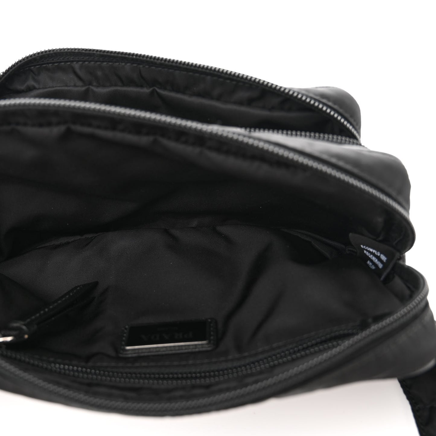 Re-Nylon Saffiano Belt Bag L Black