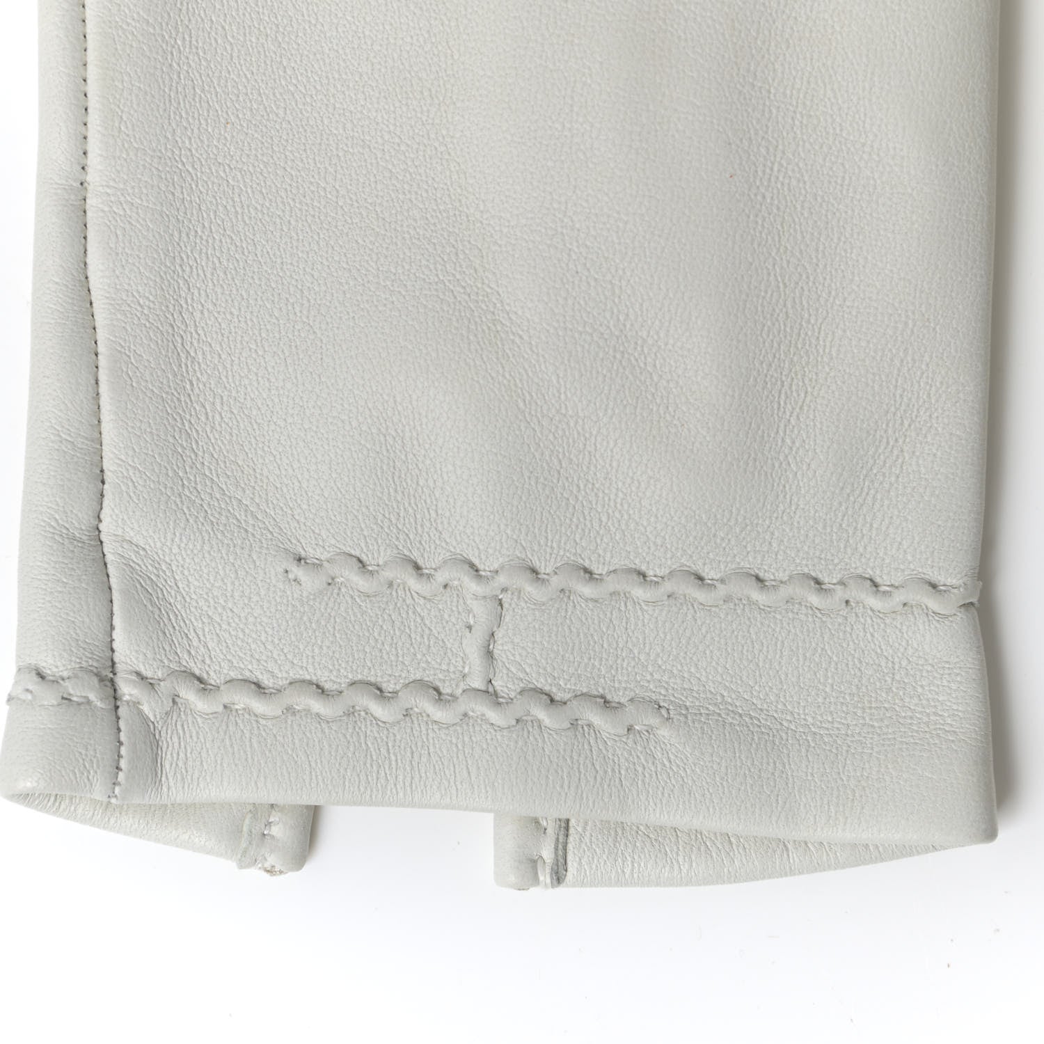 Hermes Lambskin Gloves 7 White 3 of 8