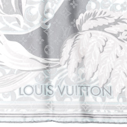 Louis Vuitton Silk Monogram LV Square Scarf Grey 3 of 4