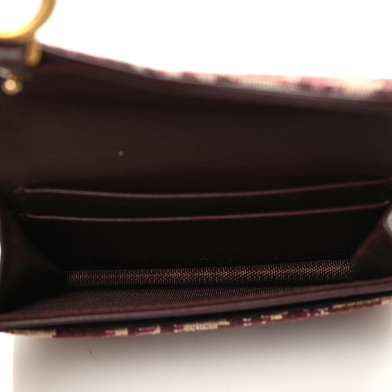 Christian Dior Oblique Saddle Card Holder Bordeaux 5 of 6