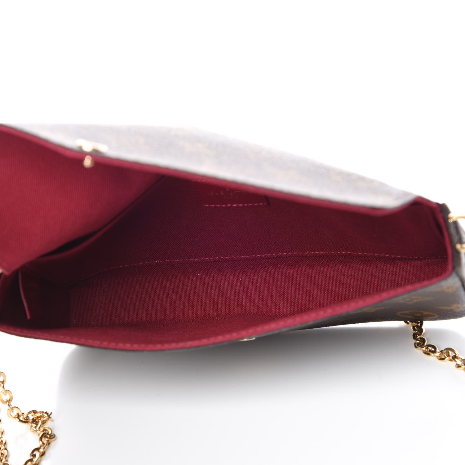 Louis Vuitton Monogram Pochette Felicie Chain Wallet Fuchsia 6 of 13