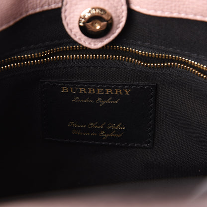 Burberry Grainy Calfskin House Check Small Banner Tote Pale Orchid 6 of 10