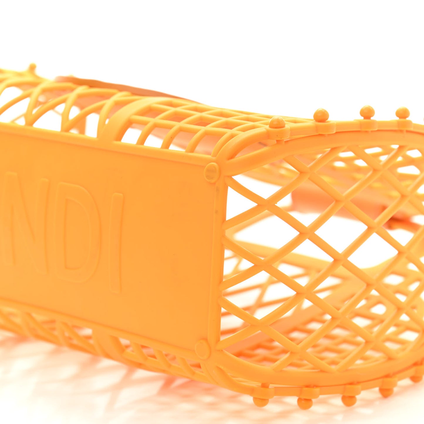 Recycled Plastic Vitello Liberty Matte Small Fendi Basket Clementine
