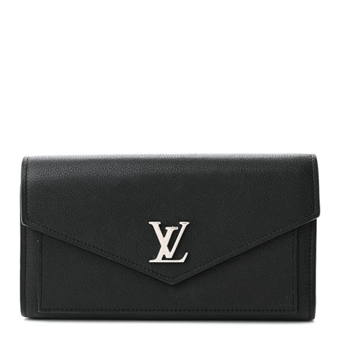 Soft Calfskin My Lockme Wallet Black