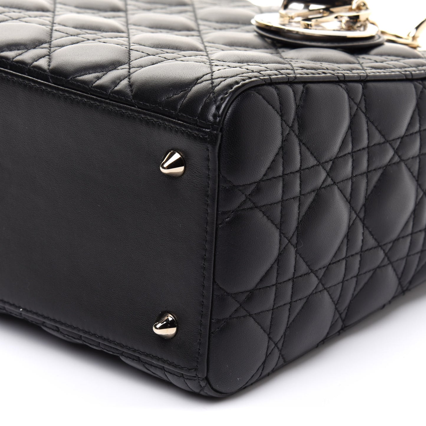 Lambskin Cannage Medium Lady Dior Black