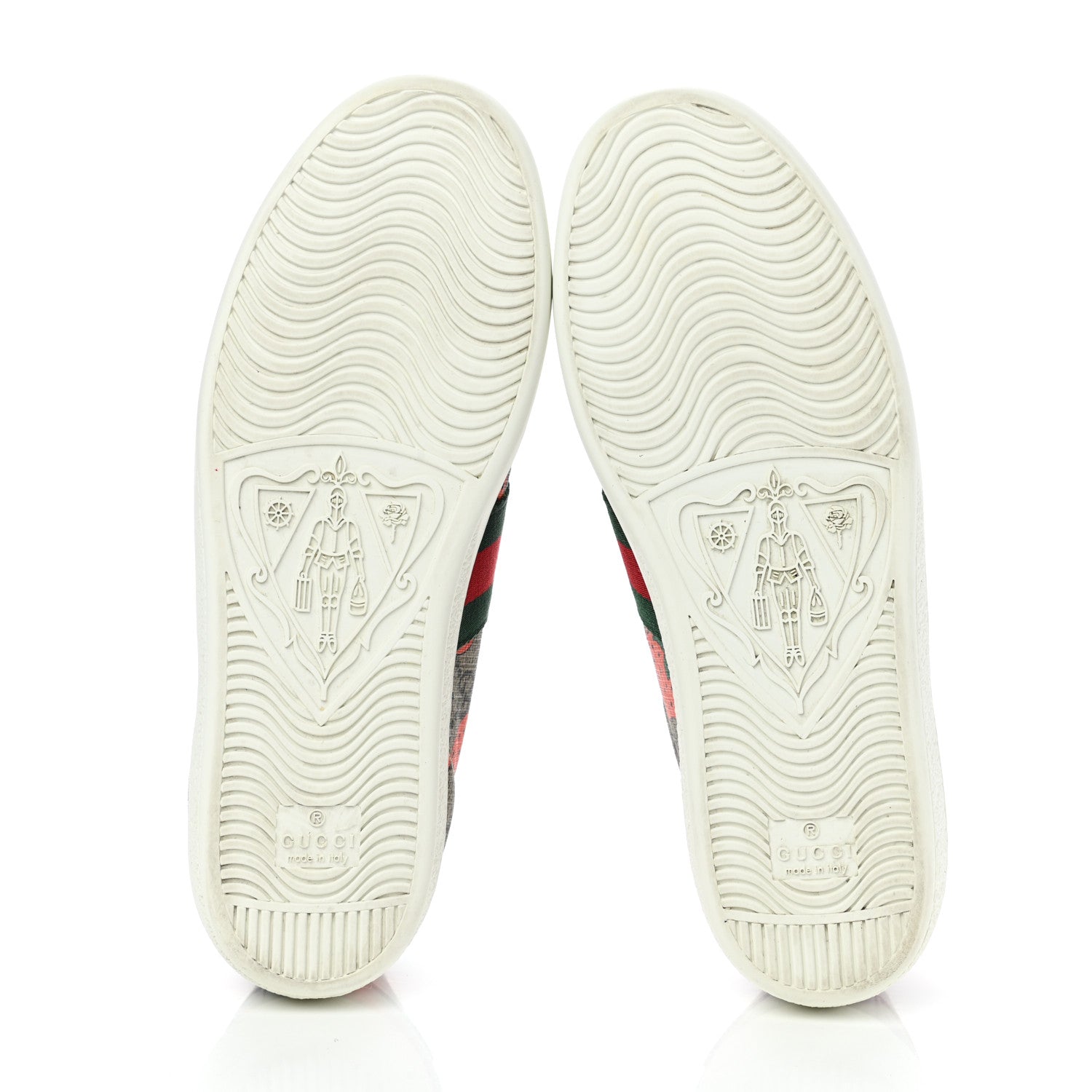 Gucci GG Supreme Monogram Strawberry Web Womens Ace Sneakers 36.5 Beige Multicolor Red Green 5 of 9