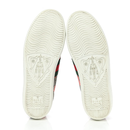 Gucci GG Supreme Monogram Strawberry Web Womens Ace Sneakers 36.5 Beige Multicolor Red Green 5 of 9