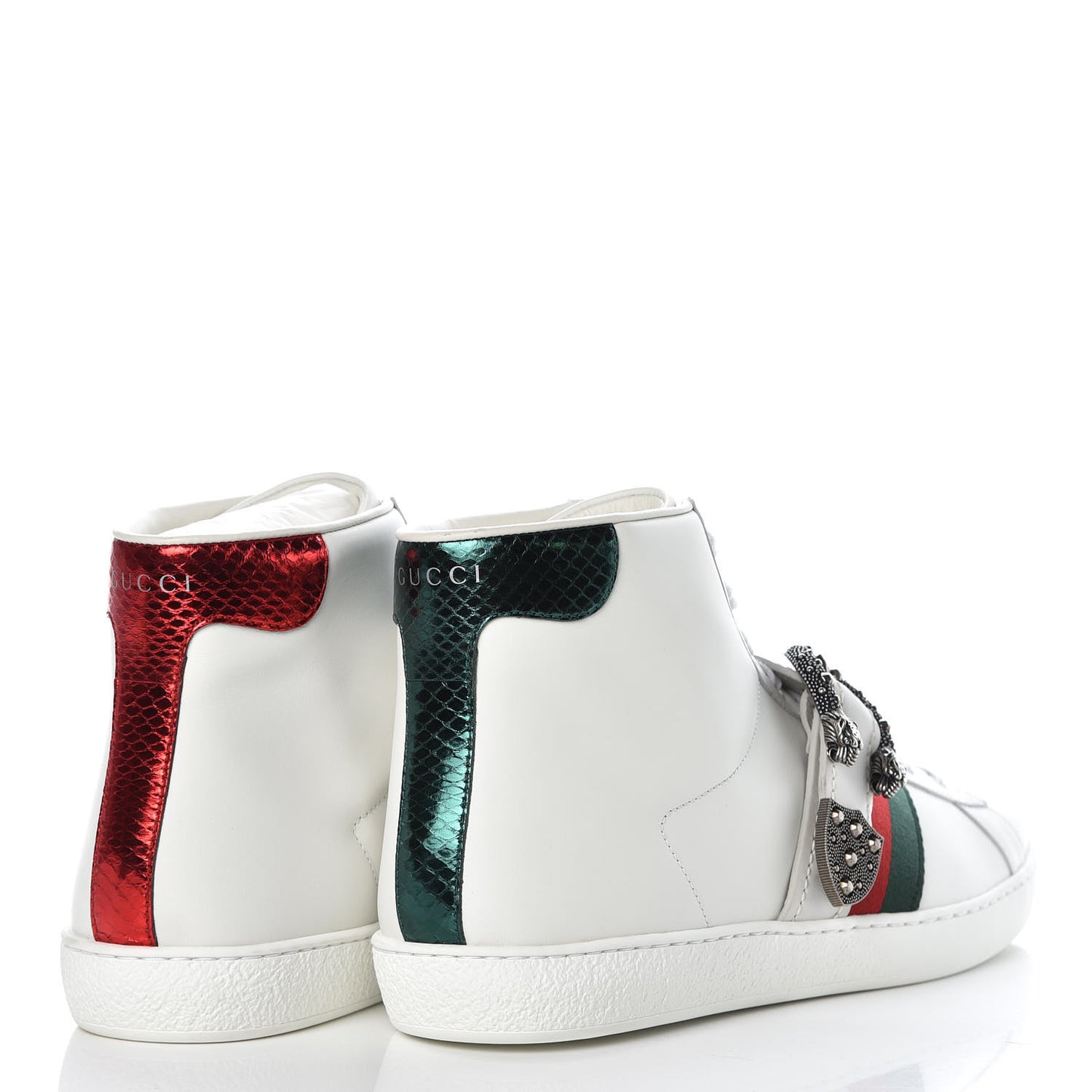 Calfskin Ayers Web Mens Dionysus High Top Sneakers 9 White