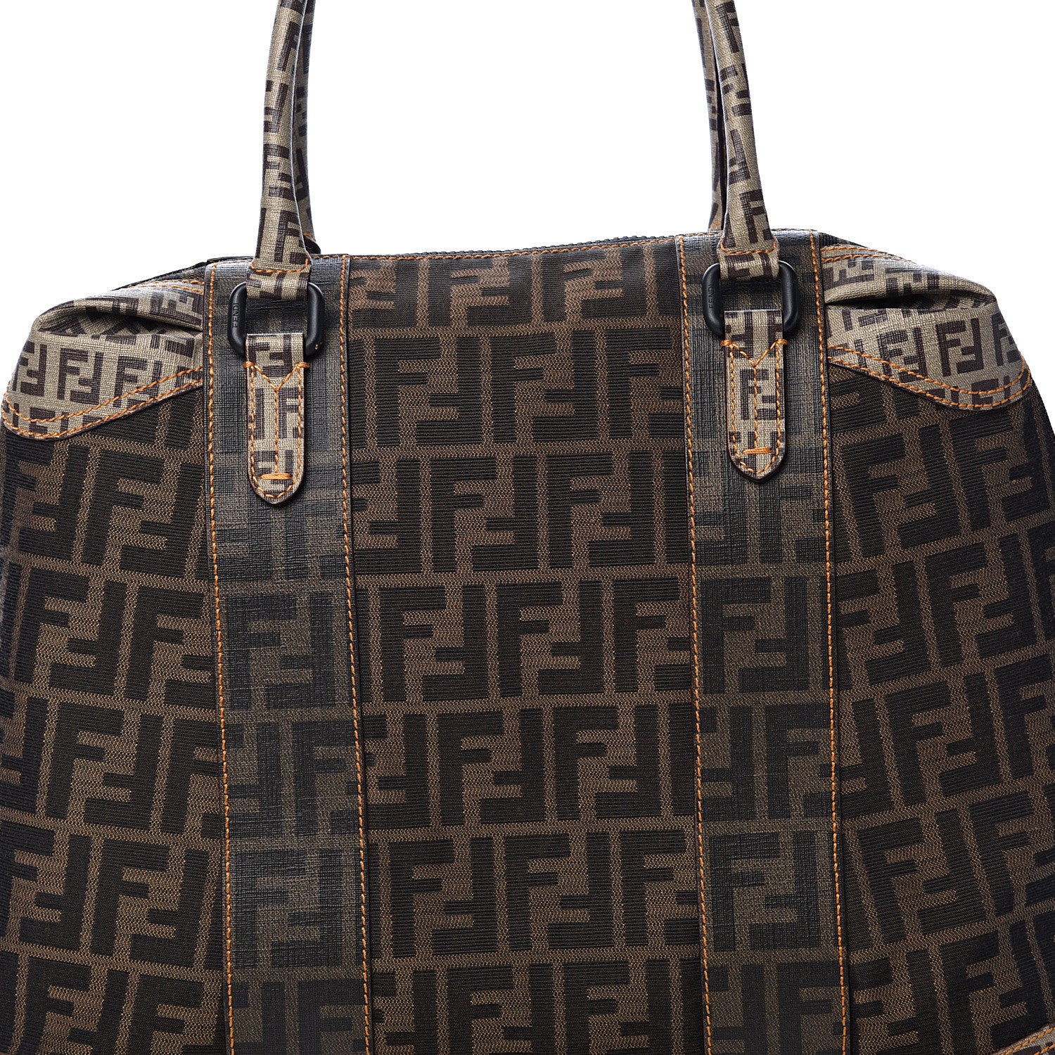Fendi Zucca Zucchino Spalmati Large B Mix Tote Tobacco 7 of 11