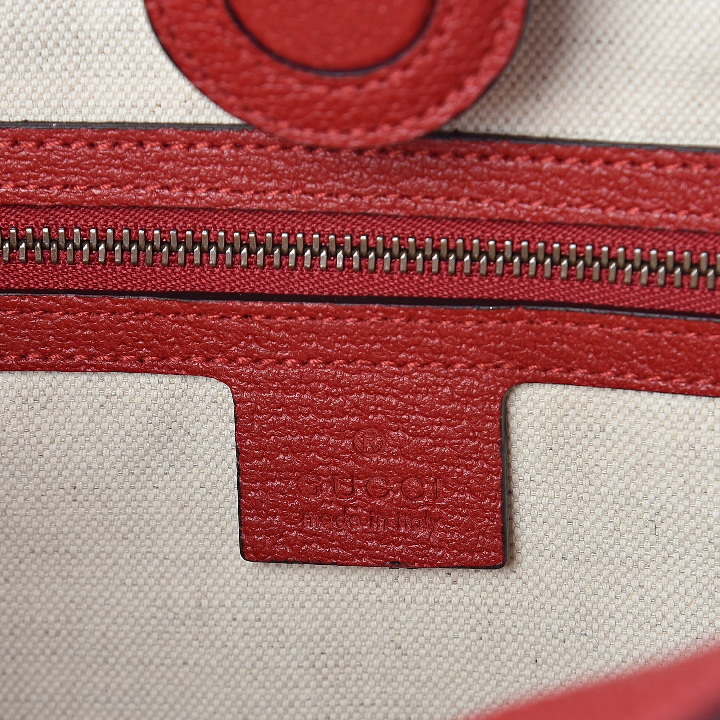 Soft GG Supreme Monogram Web Bosco Patch Small Crossbody Tote Beige Malva Hibiscus Red
