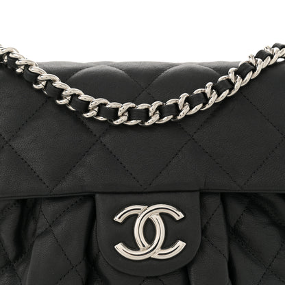 Chanel Washed Lambskin Quilted Medium Chain Around Flap  Black 8 of 10