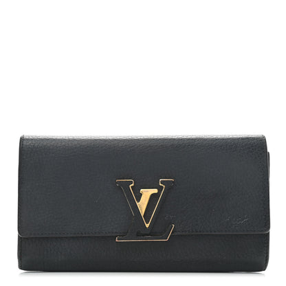 Louis Vuitton Taurillon Capucines Wallet Black 1 of 9