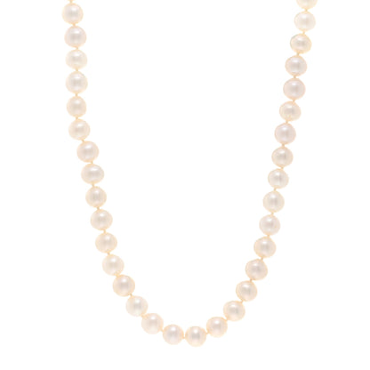 David Yurman Sterling Silver Diamond Pearl 8-8.5mm Buckle Necklace 1 of 4