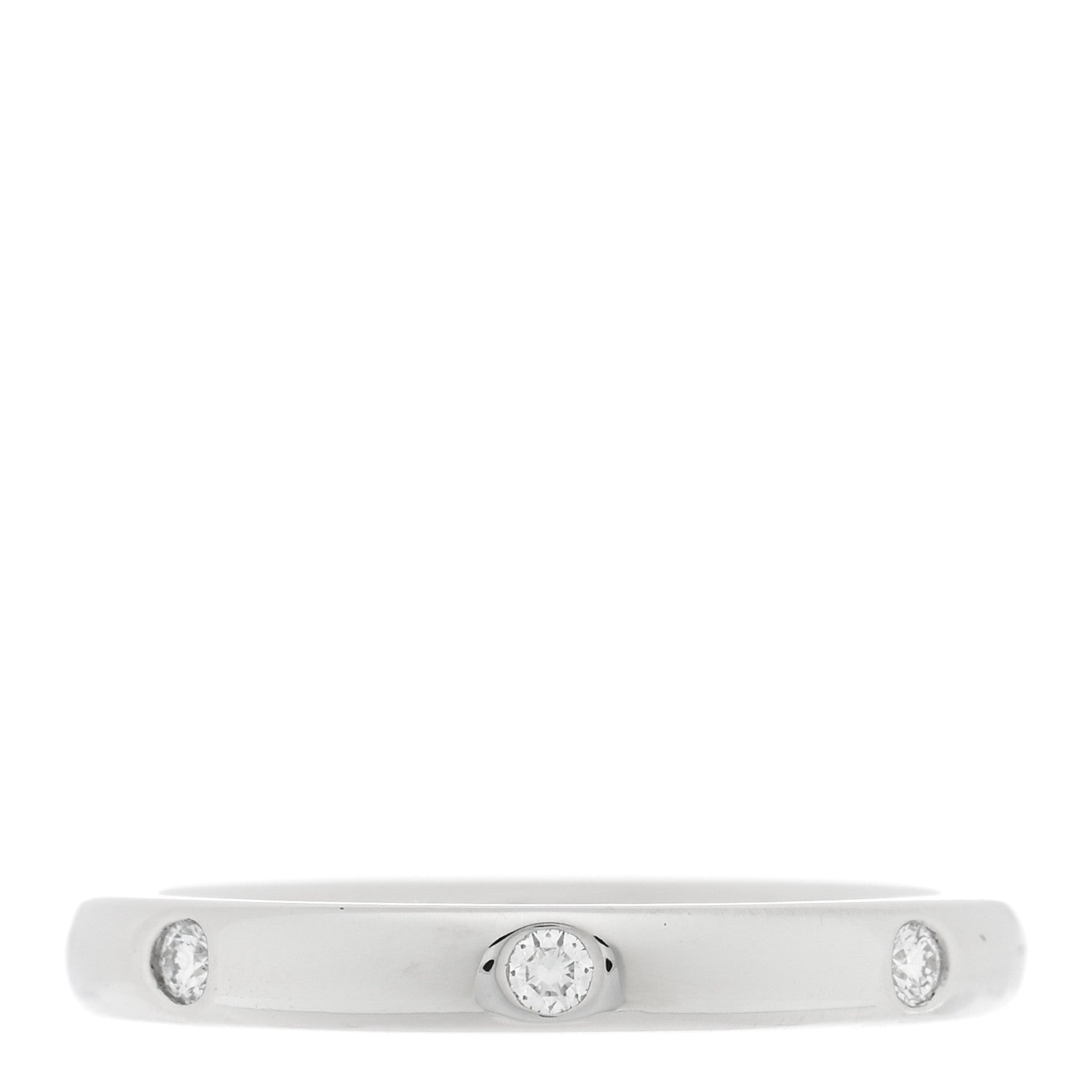 Van Cleef & Arpels Platinum Diamond Tendrement Etoiles Wedding Band Ring 49 5 1 of 4