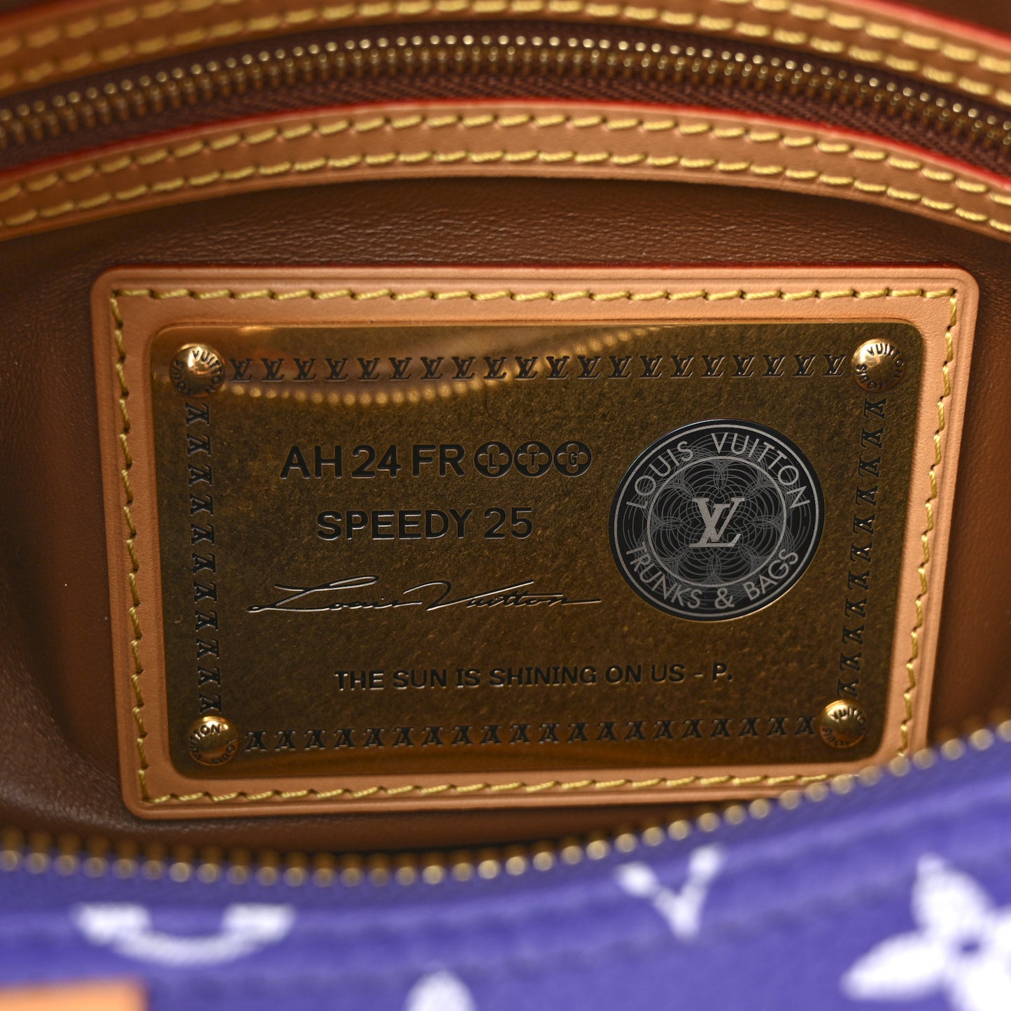 Calfskin Monogram Speedy P9 Bandouliere 25 Amethyst