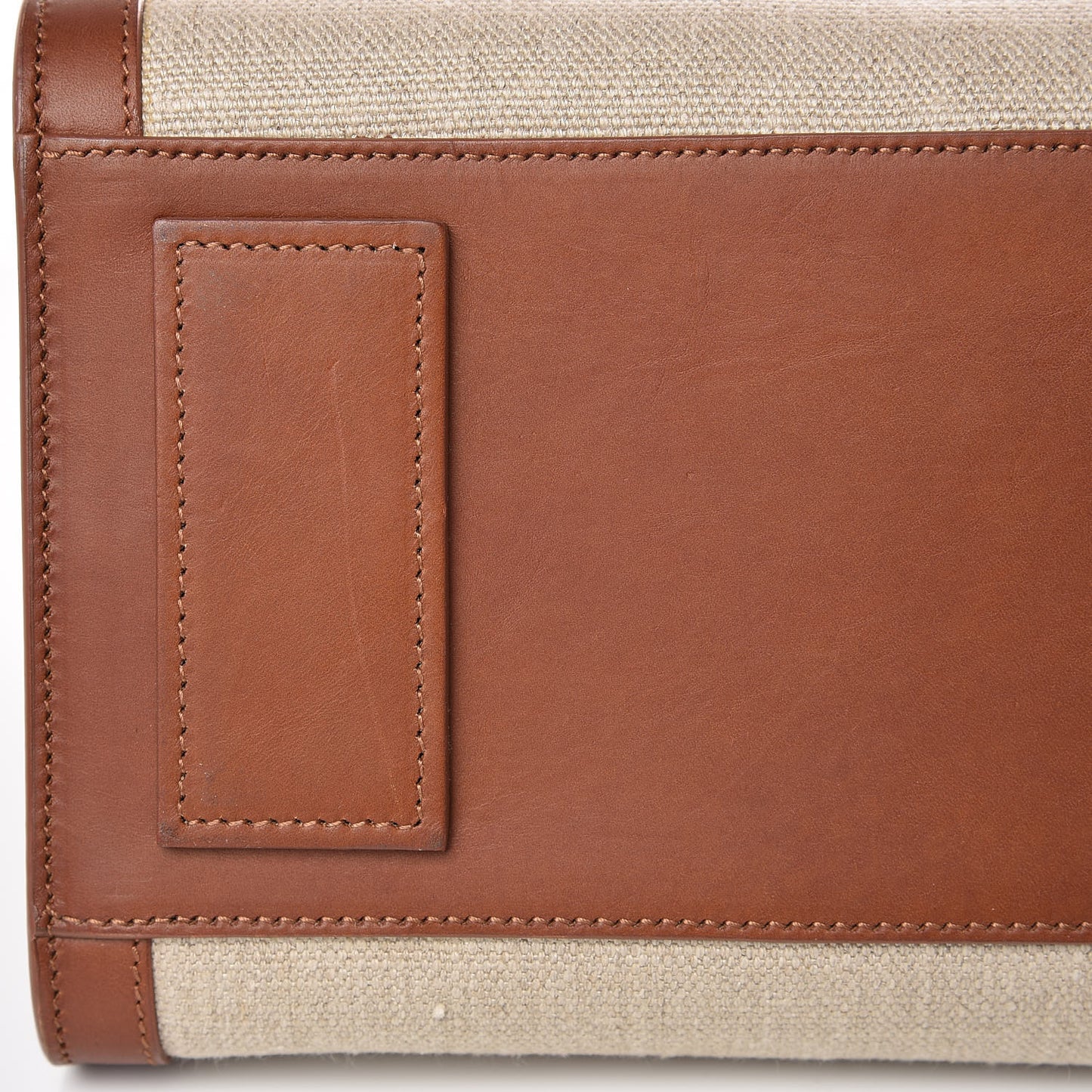 Linen Calfskin Small Souple Sac De Jour Cognac