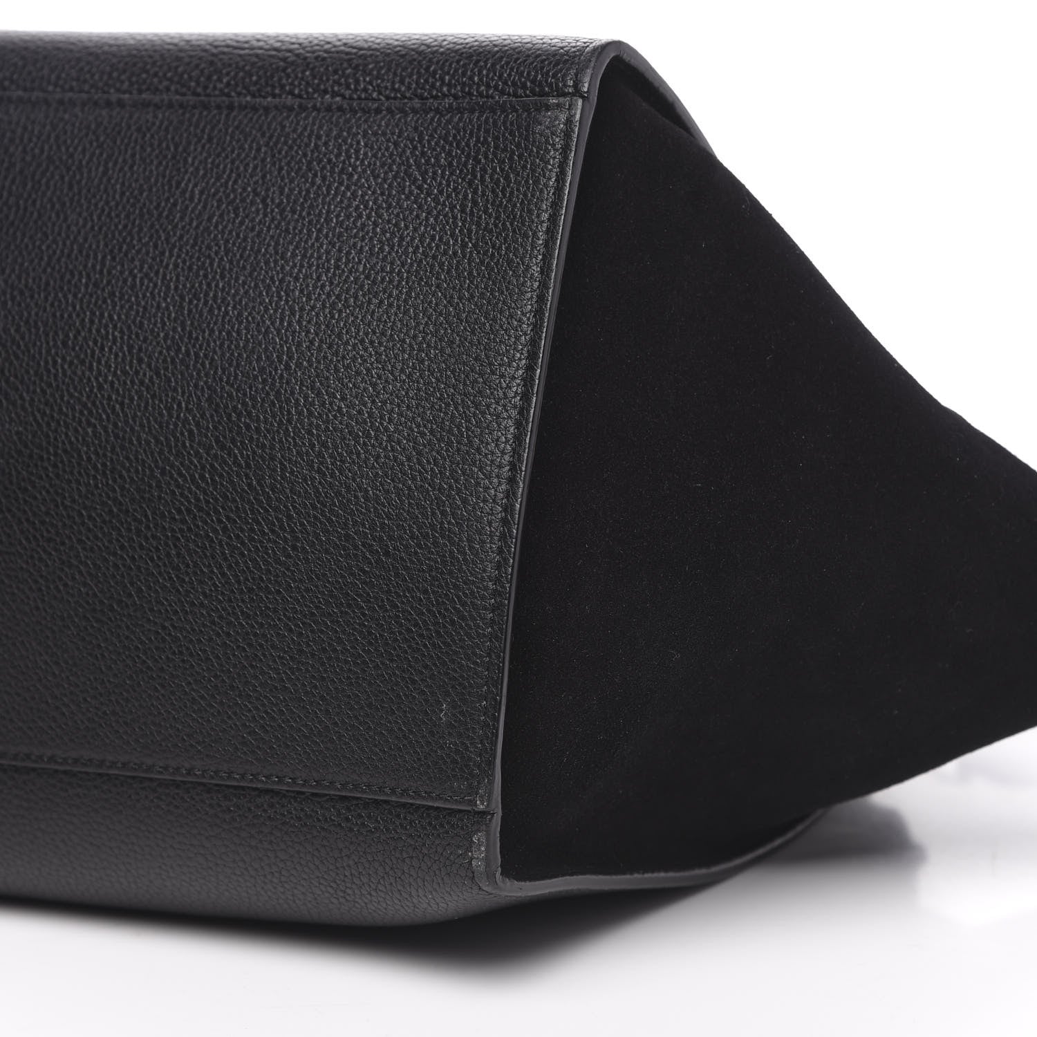 Celine Drummed Calfskin Suede Medium Trapeze Black 8 of 10