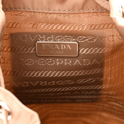 Prada Saffiano Tessuto Nylon Vela Bucket Wristlet Cammeo 6 of 6