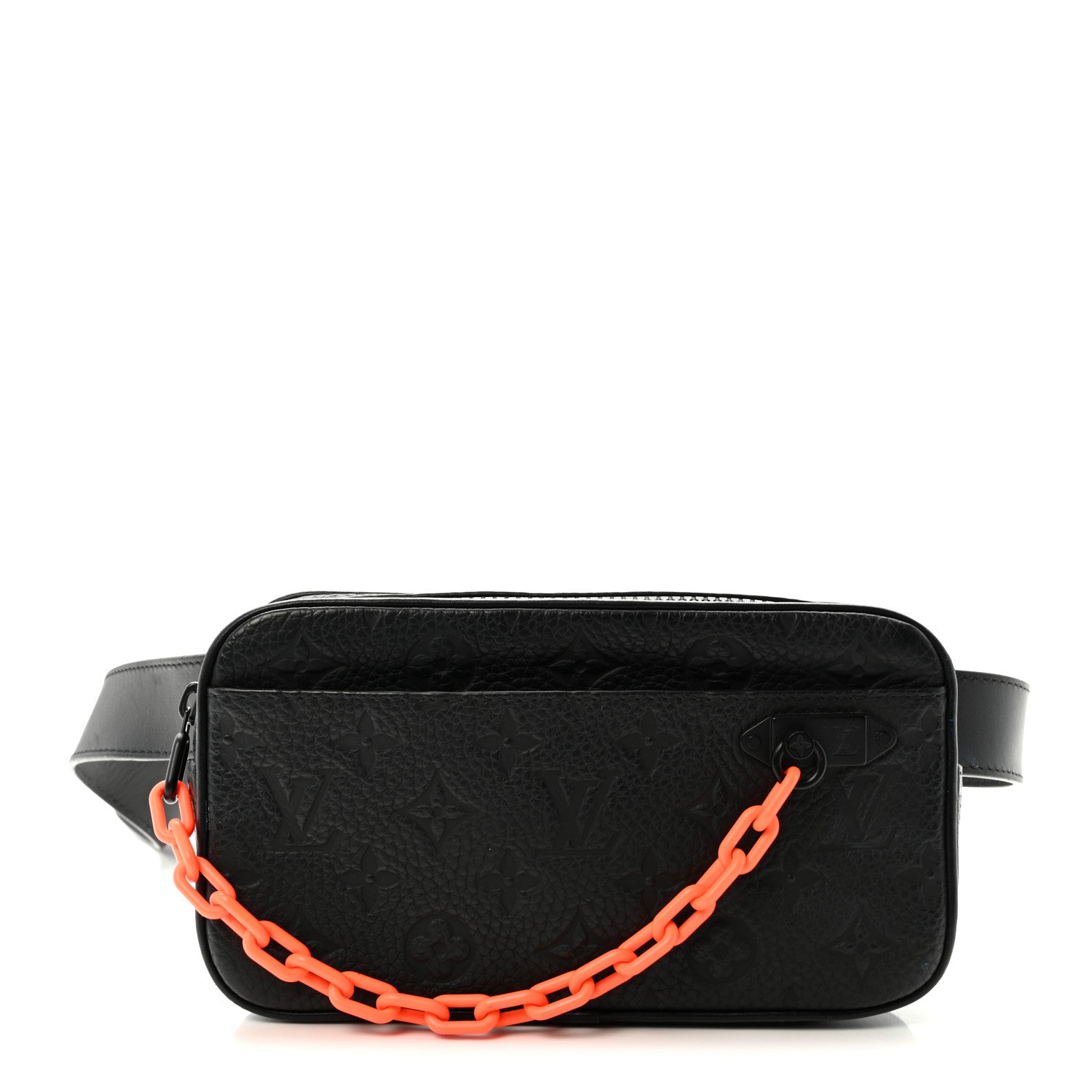 Louis Vuitton Taurillon Monogram Uniformes Solar Ray Soft Pochette Volga Belt Bag Black 1 of 8