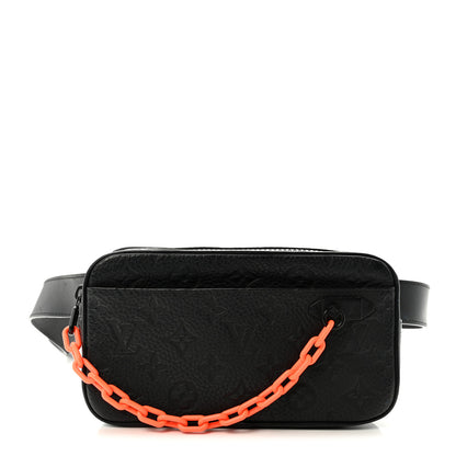 Louis Vuitton Taurillon Monogram Uniformes Solar Ray Soft Pochette Volga Belt Bag Black 1 of 8