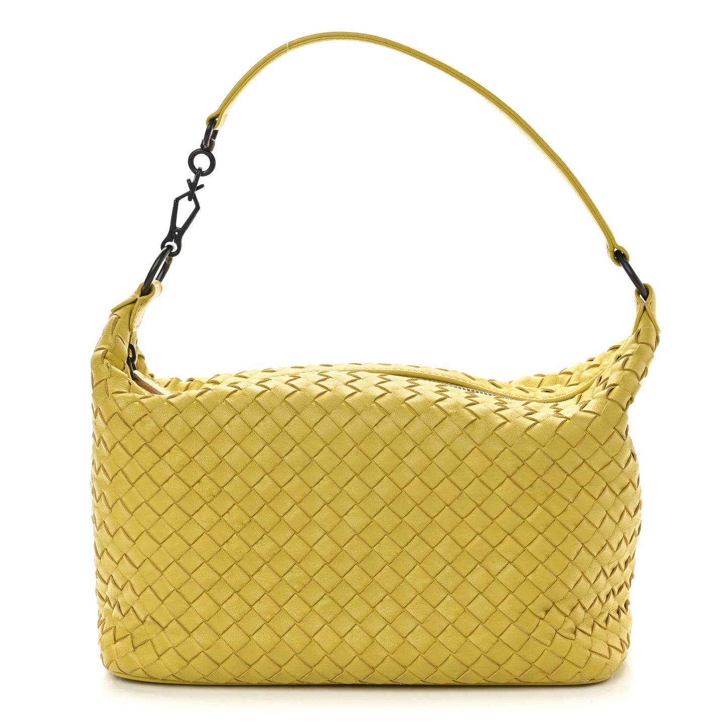 Nappa Intrecciato Small Shoulder Bag Chartreuse