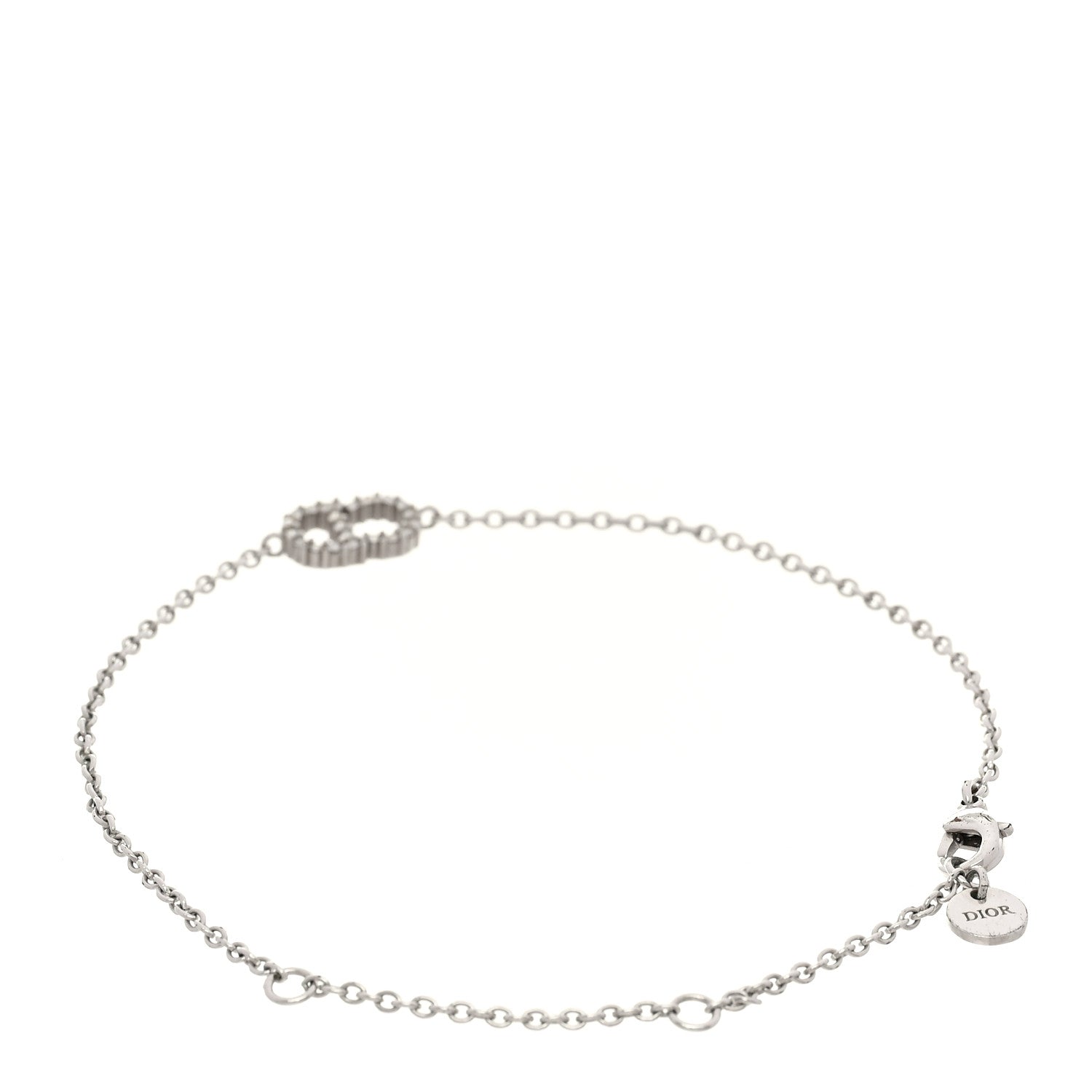 Christian Dior Crystal CD Bracelet Silver 3 of 6