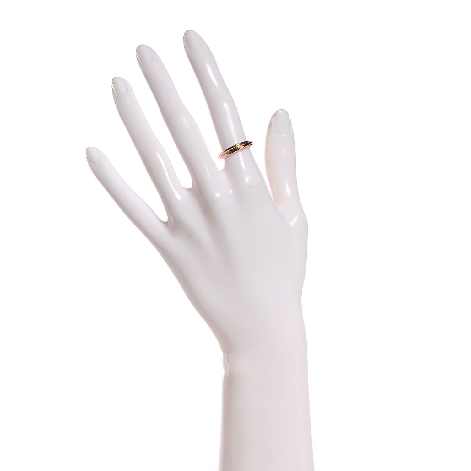 Cartier 18K Pink Yellow White Gold Extra Small Trinity Ring 50 5.25 2 of 6