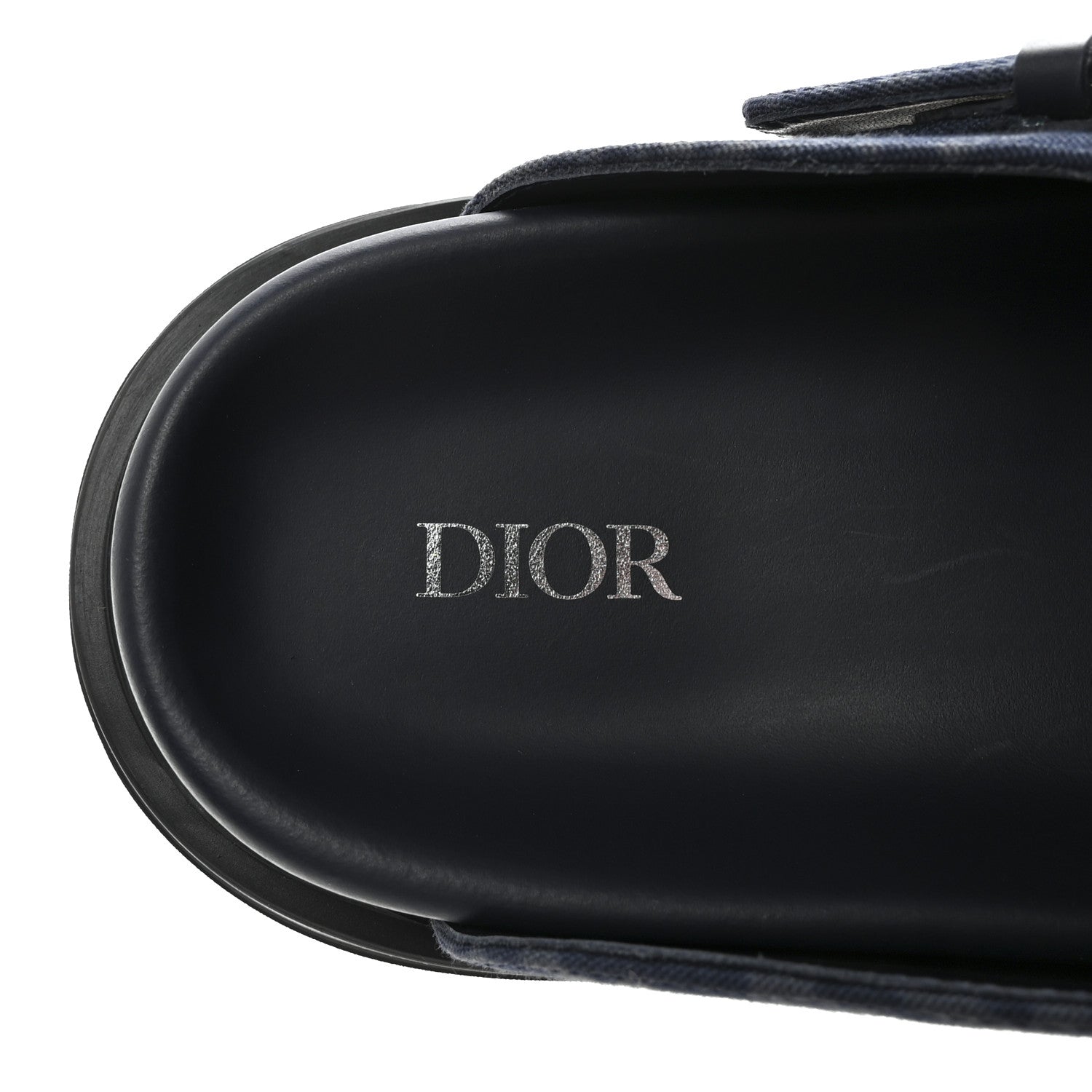 Christian Dior X DENIM TEARS Denim Calfskin Oblique Mens Mules 42