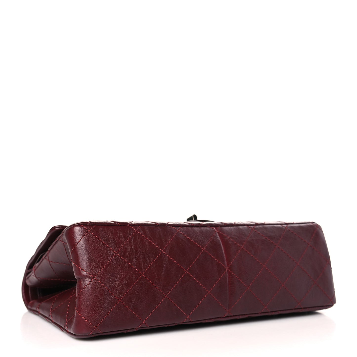 Aged Calfskin Quilted 2.55 Reissue 226 Flap Dark Burgundy