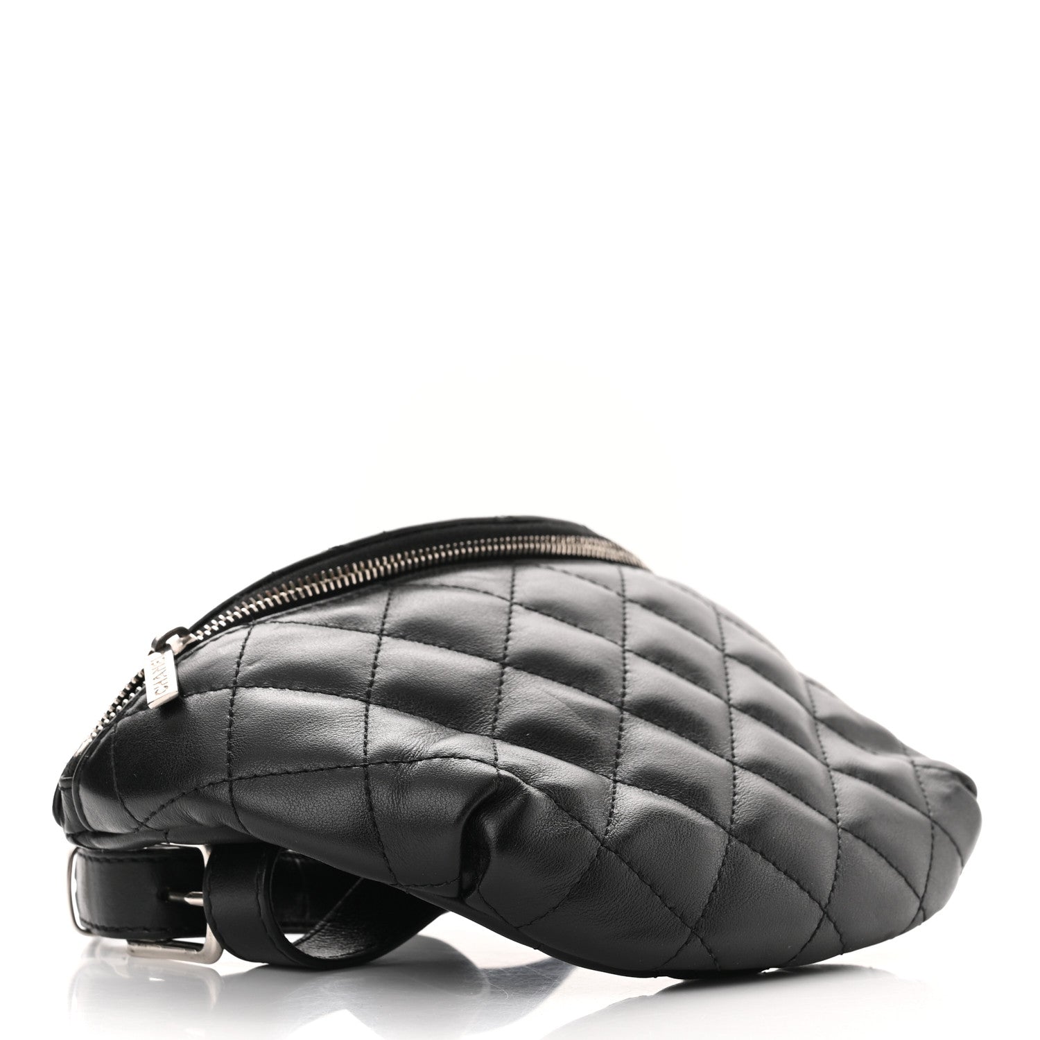 Chanel Lambskin Quilted Waist Belt Bag Black 3 of 9