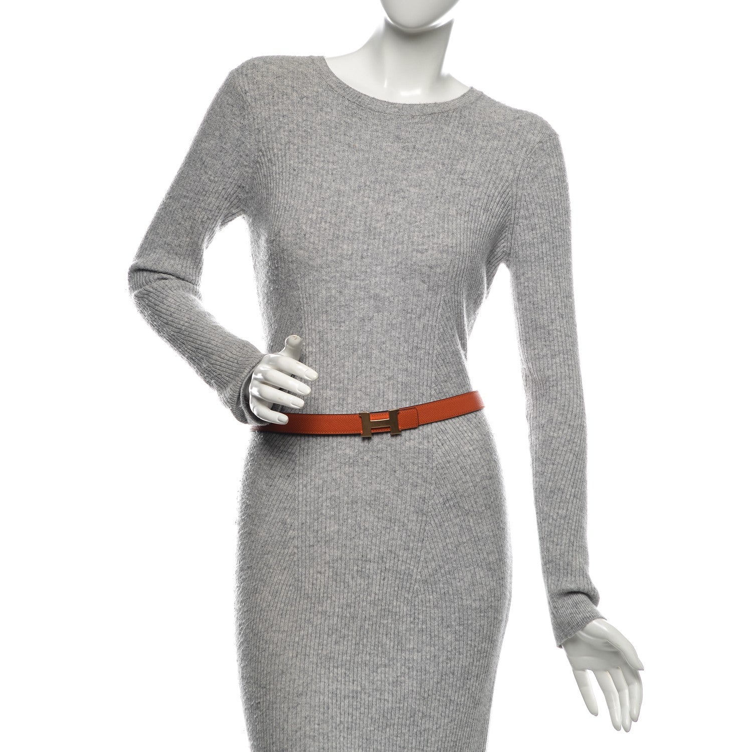 Hermes Epsom Swift 24mm Mini Constance H Belt 85 Feu White 2 of 6