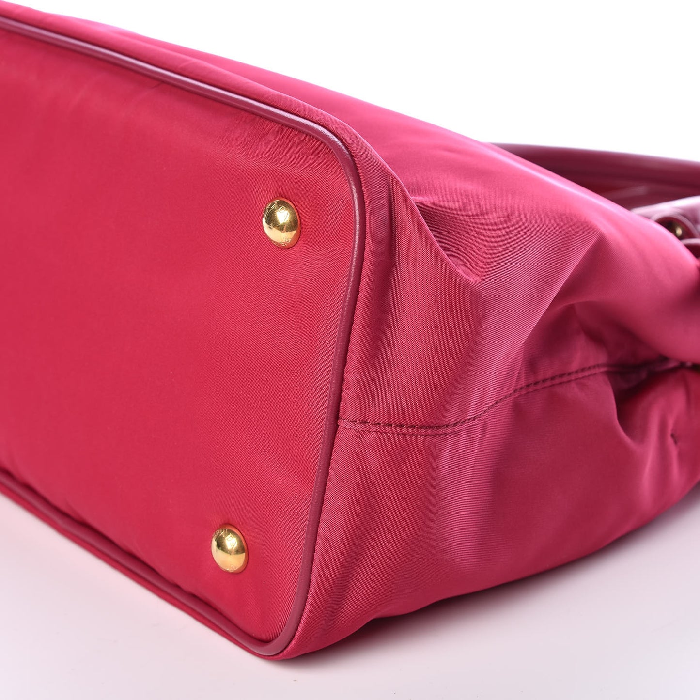 Tessuto Nylon Soft Calf Small Tote Ibisco