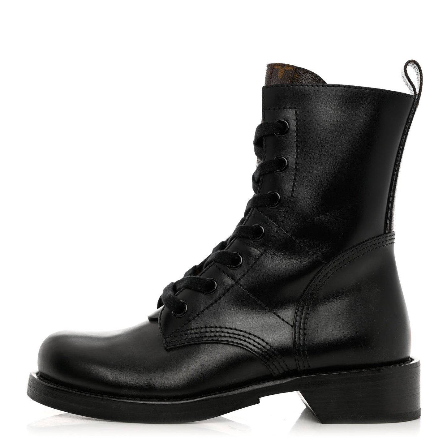 Calfskin Monogram Metropolis Flat Ranger Boots 37.5 Black