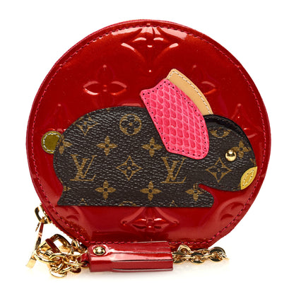 Louis Vuitton Vernis Animania Lapin Bunny Round Coin Purse Pomme D'Amour 1 of 6