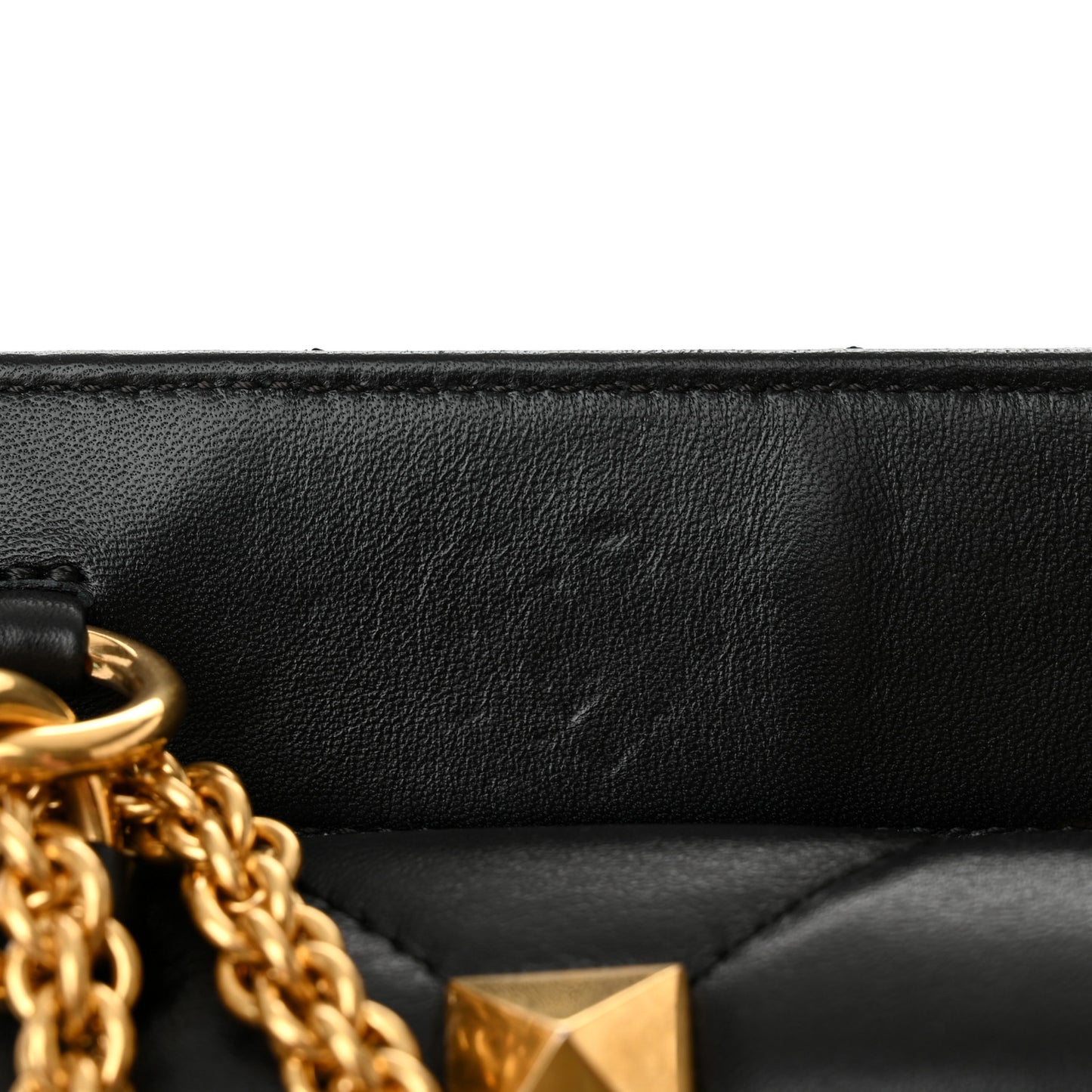 Nappa Medium Roman Stud Shoulder Bag Black