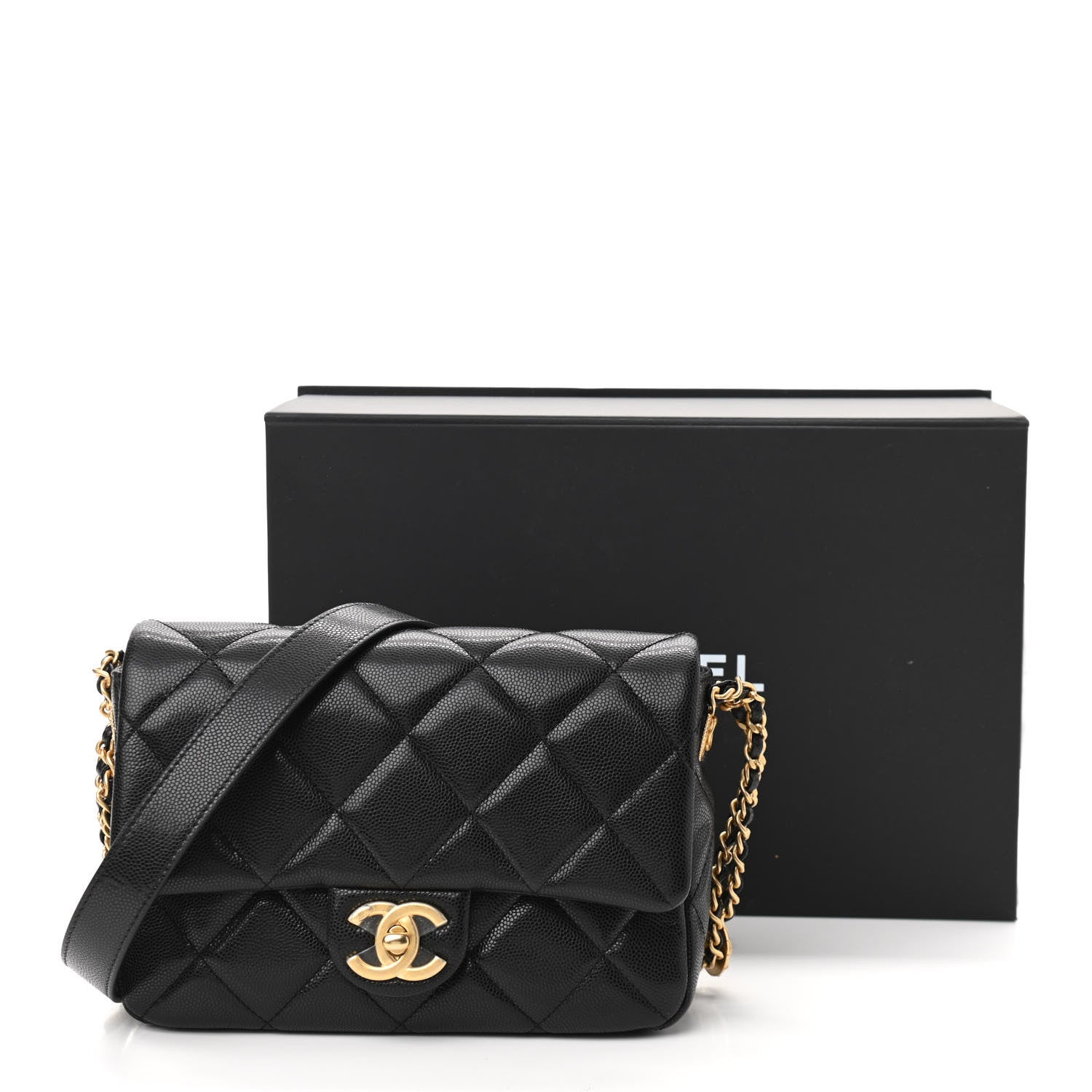 Chanel Caviar Quilted Small Twist Your Buttons Flap Black 11 of 11