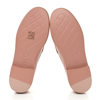 Chanel Lambskin Quilted CC Turnlock Loafers 36 Dark Pink 5 of 9