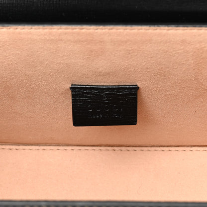Gucci Calfskin Small Padlock Bamboo Shoulder Bag Black 6 of 12