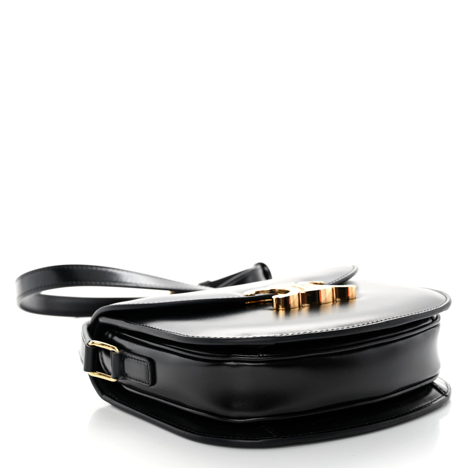 Celine Shiny Calfskin Besace Clea Triomphe Black 4 of 9