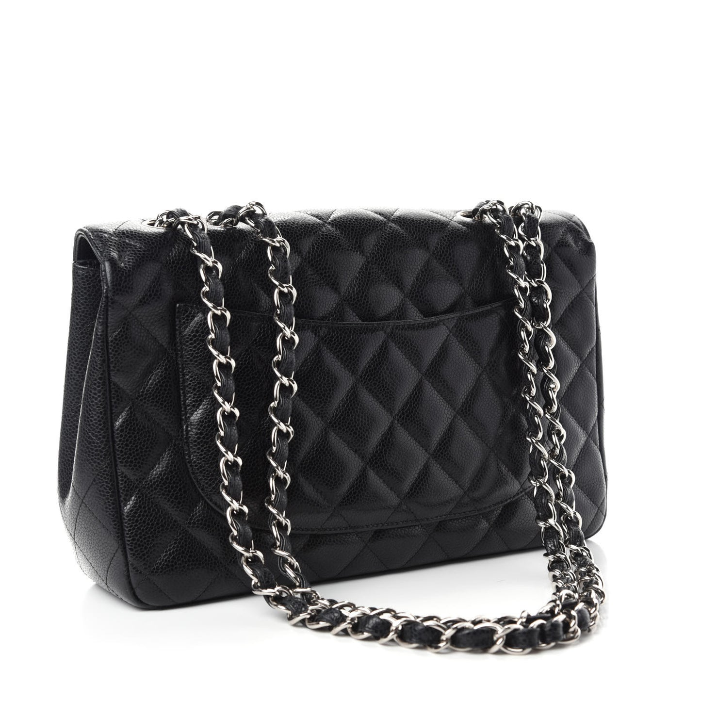 Caviar Quilted Jumbo Single Flap Black