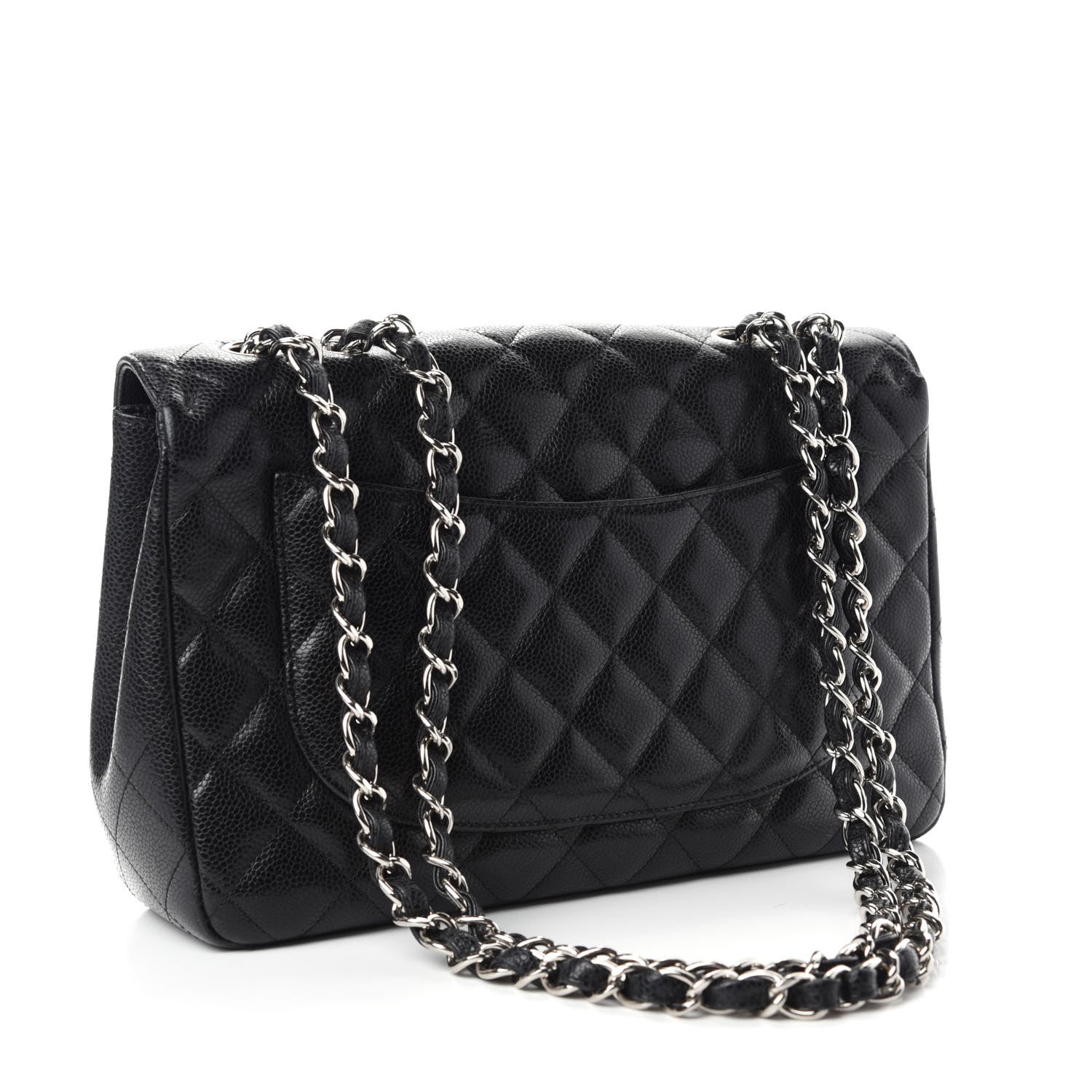 Chanel Caviar Quilted Jumbo Single Flap Black 3 of 14
