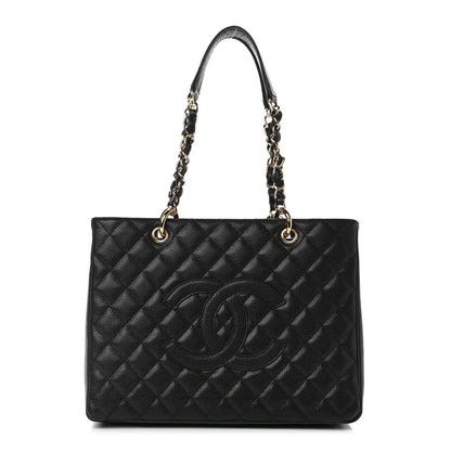 Chanel Caviar Quilted Grand Shopping Tote GST Black 1 of 9