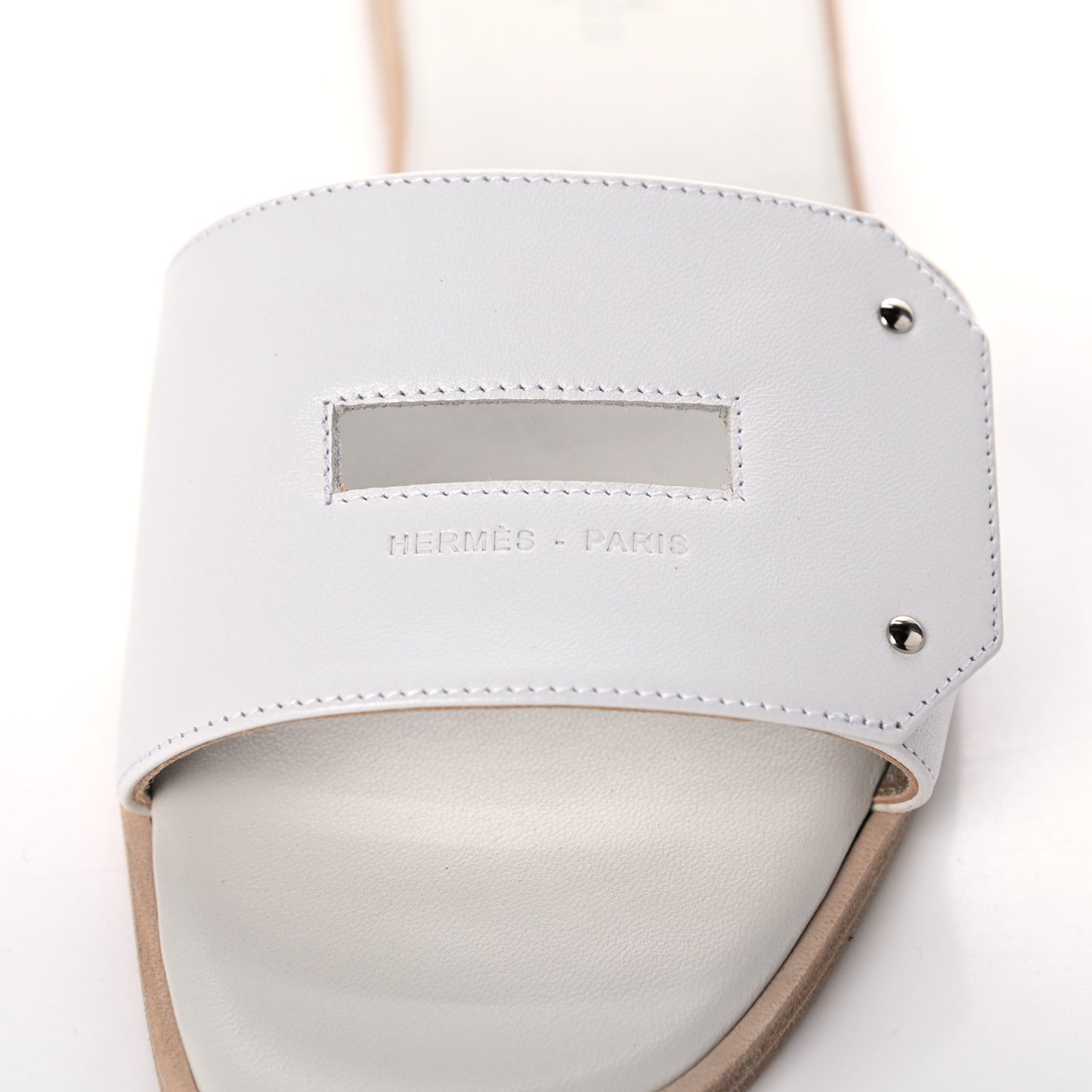 Calfskin View Sandals 37 White