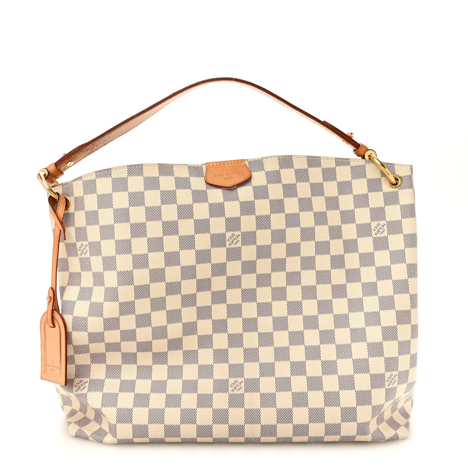 Louis Vuitton Damier Azur Graceful MM Rose Ballerine 1 of 14