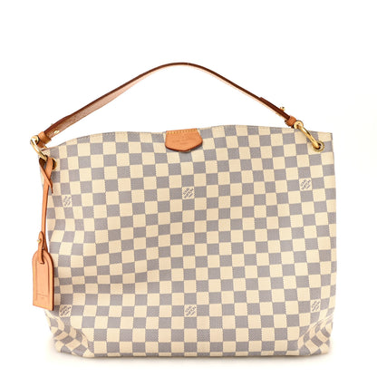 Louis Vuitton Damier Azur Graceful MM Rose Ballerine 1 of 14
