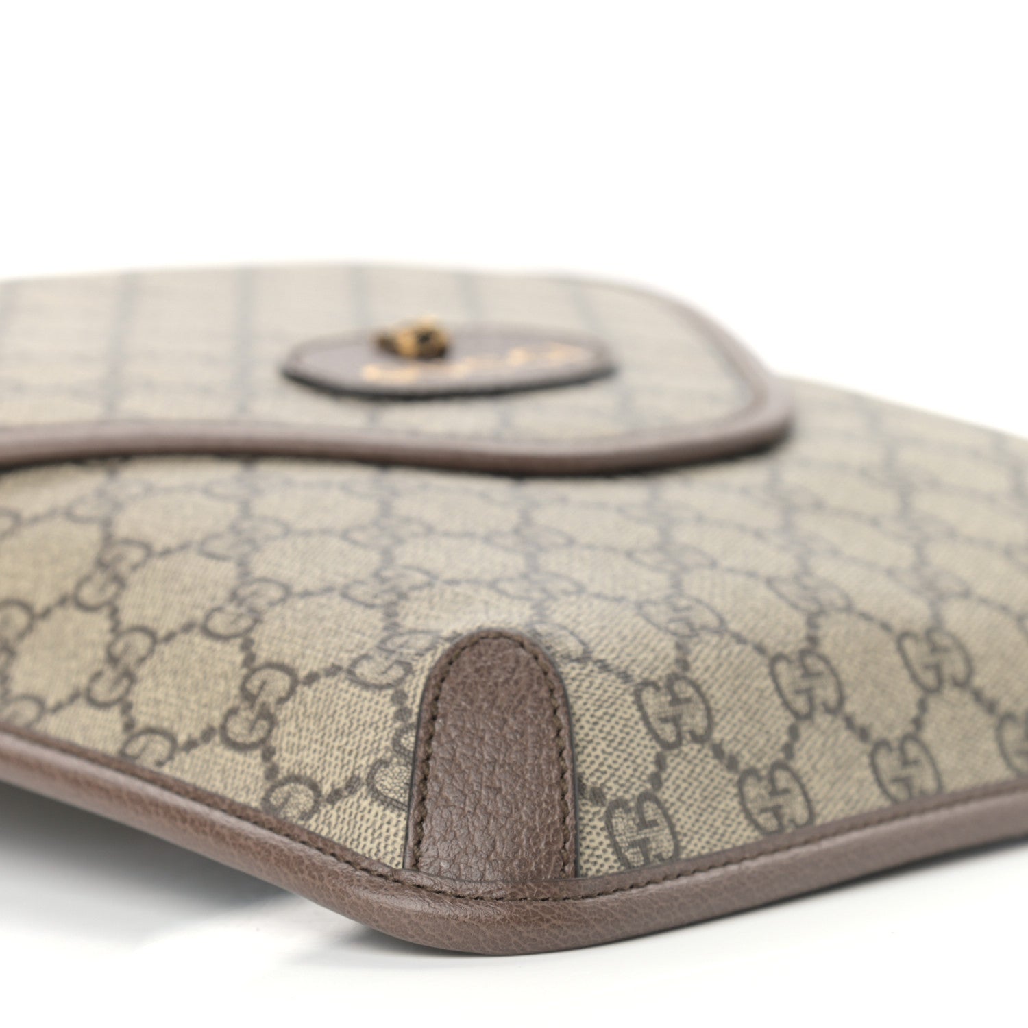 Gucci GG Supreme Monogram Web Medium Neo Vintage Flap Messenger Bag Beige New Acero 8 of 9