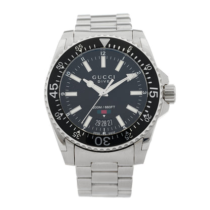 Gucci Stainless Steel 40mm Dive Quartz Watch Black 1 of 4