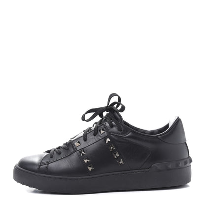 Valentino Garavani Calfskin Womens Rockstud Untitled Open Sneakers 40 Black 1 of 9